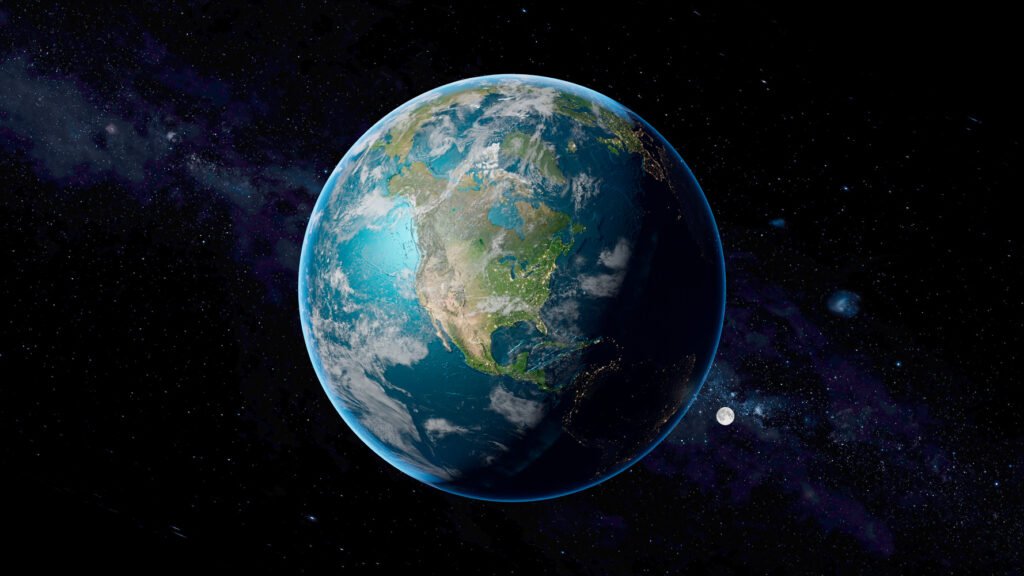 3d rendering planet earth