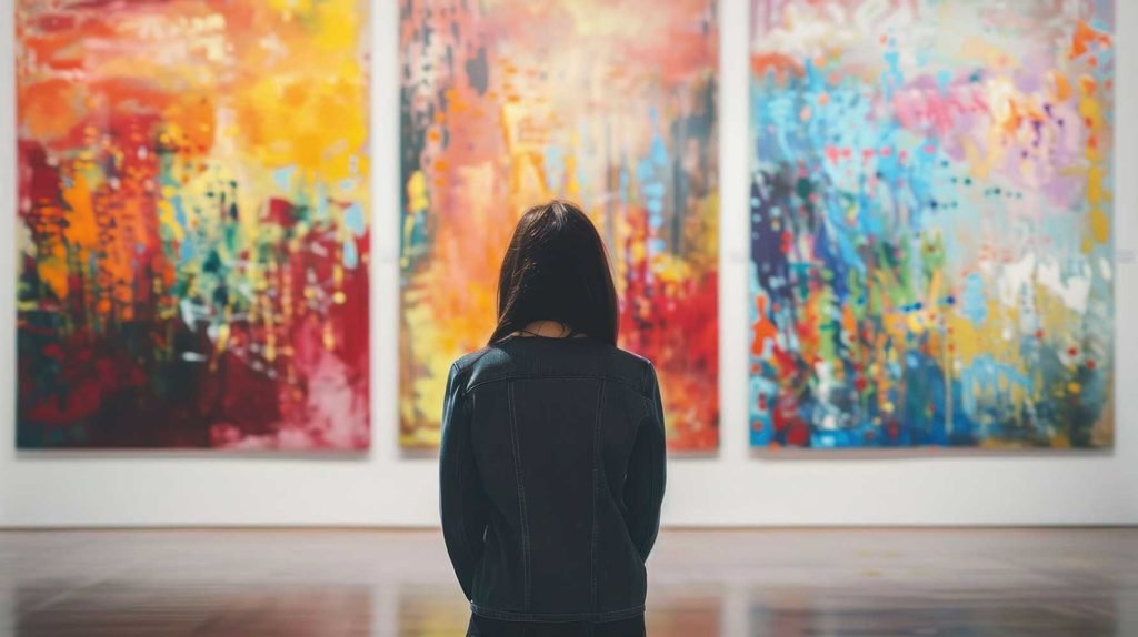 Seni Tidak Hanya untuk Dilihat: Seni Mengajarkan Kita tentang Kemanusiaan woman admiring artwork museum